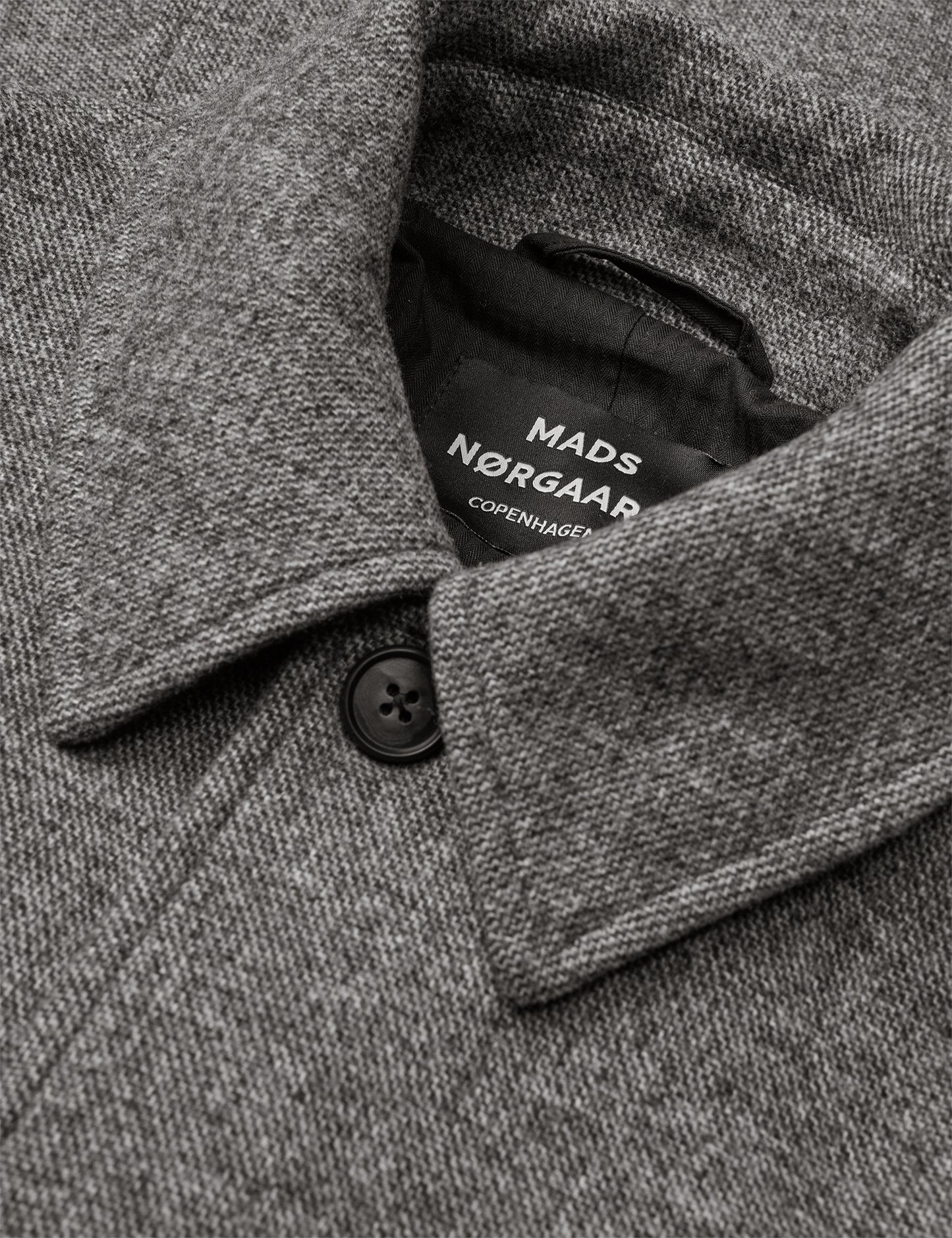 Bond Wool Curtis Coat, Dark Grey Melange