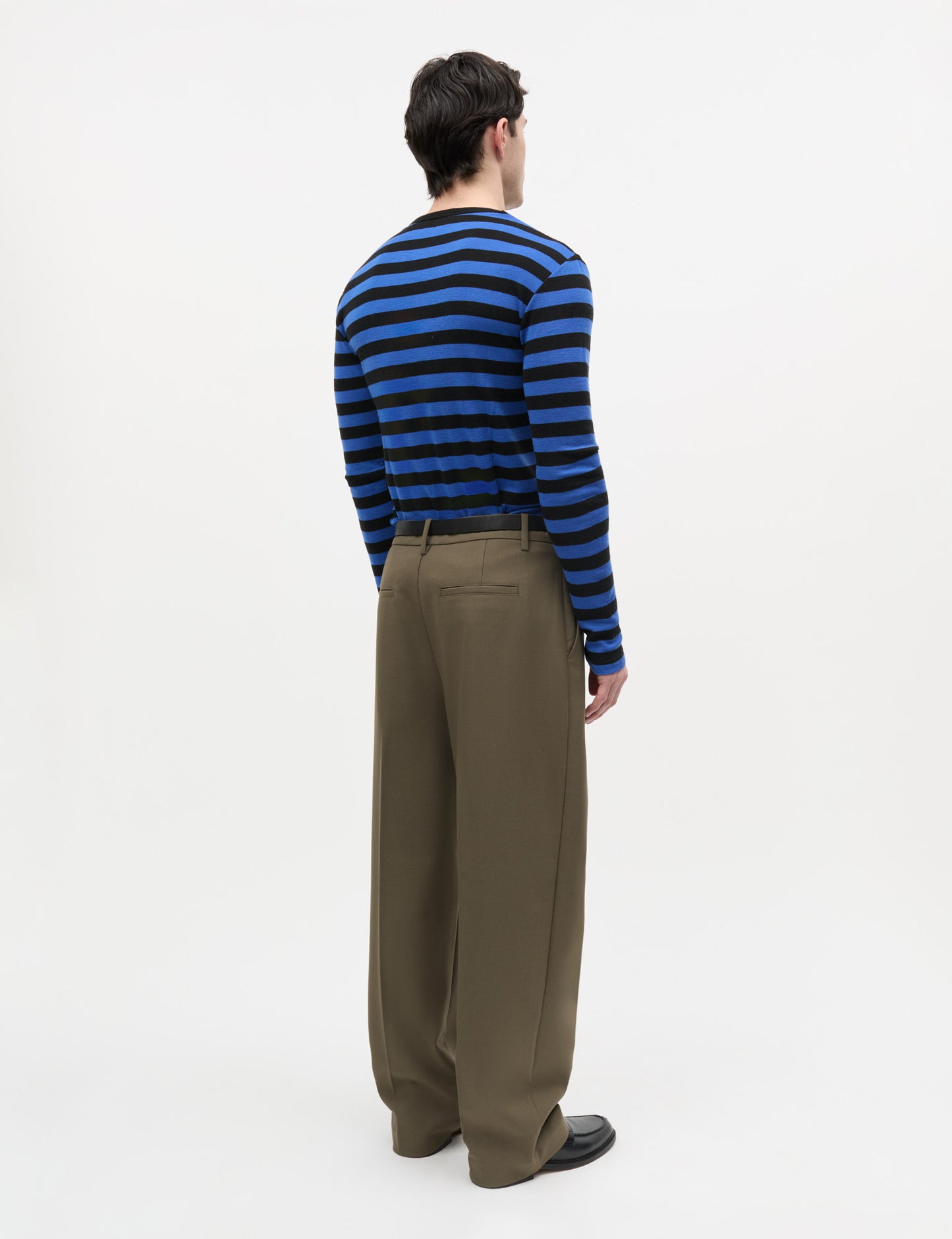 Fine Wool Tobias Knit, Asphalt/Lapis Blue