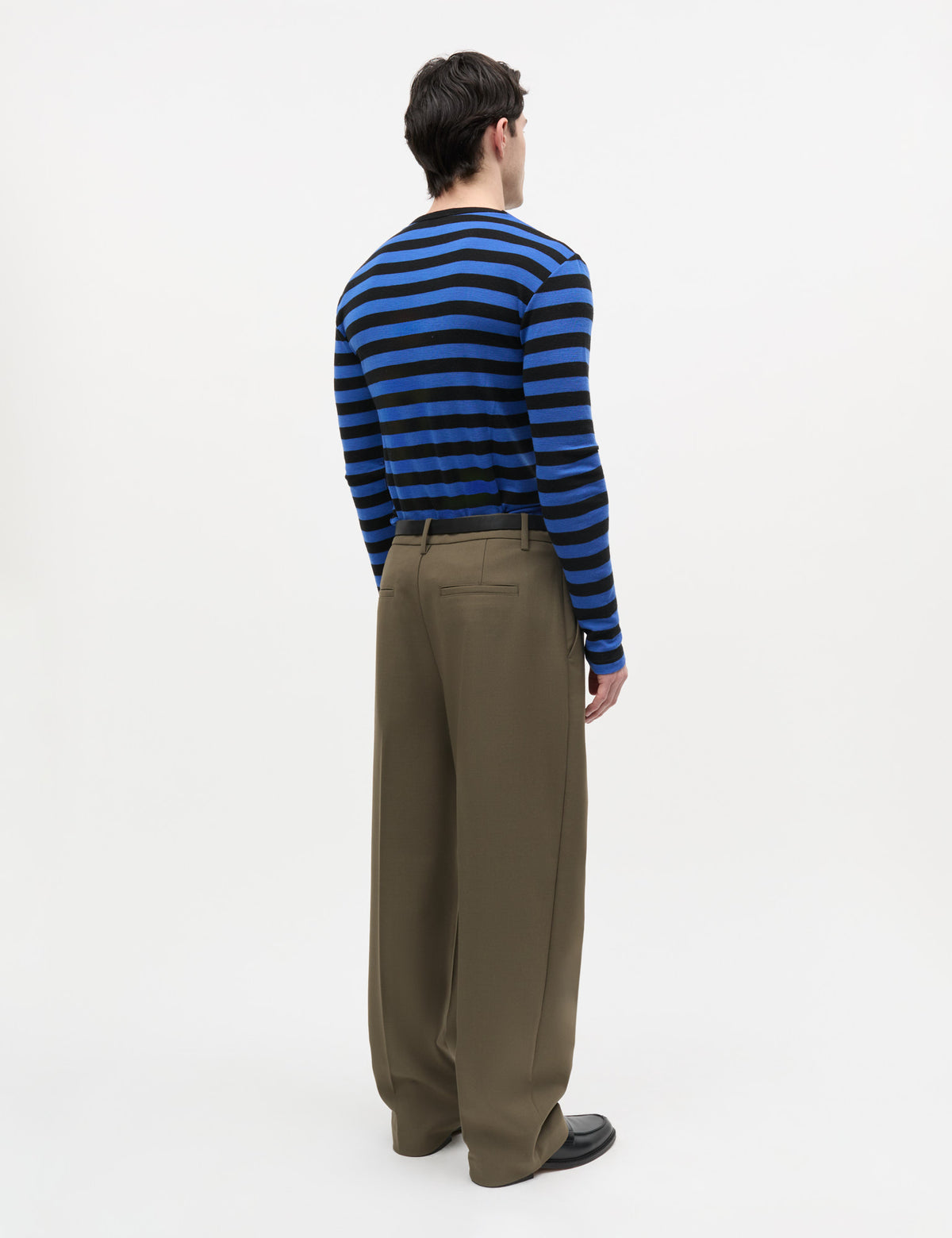 Fine Wool Tobias Knit, Asphalt/Lapis Blue