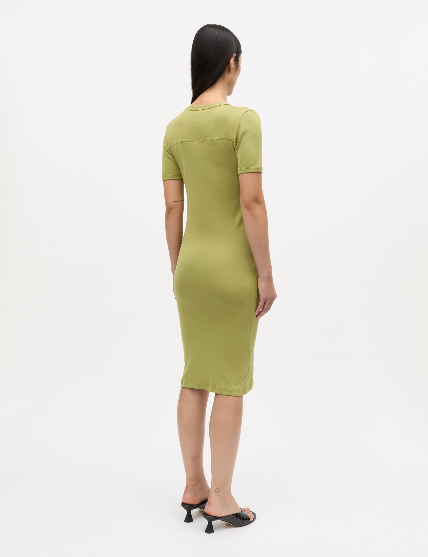 Grace Jersey July Dress, Green Olive