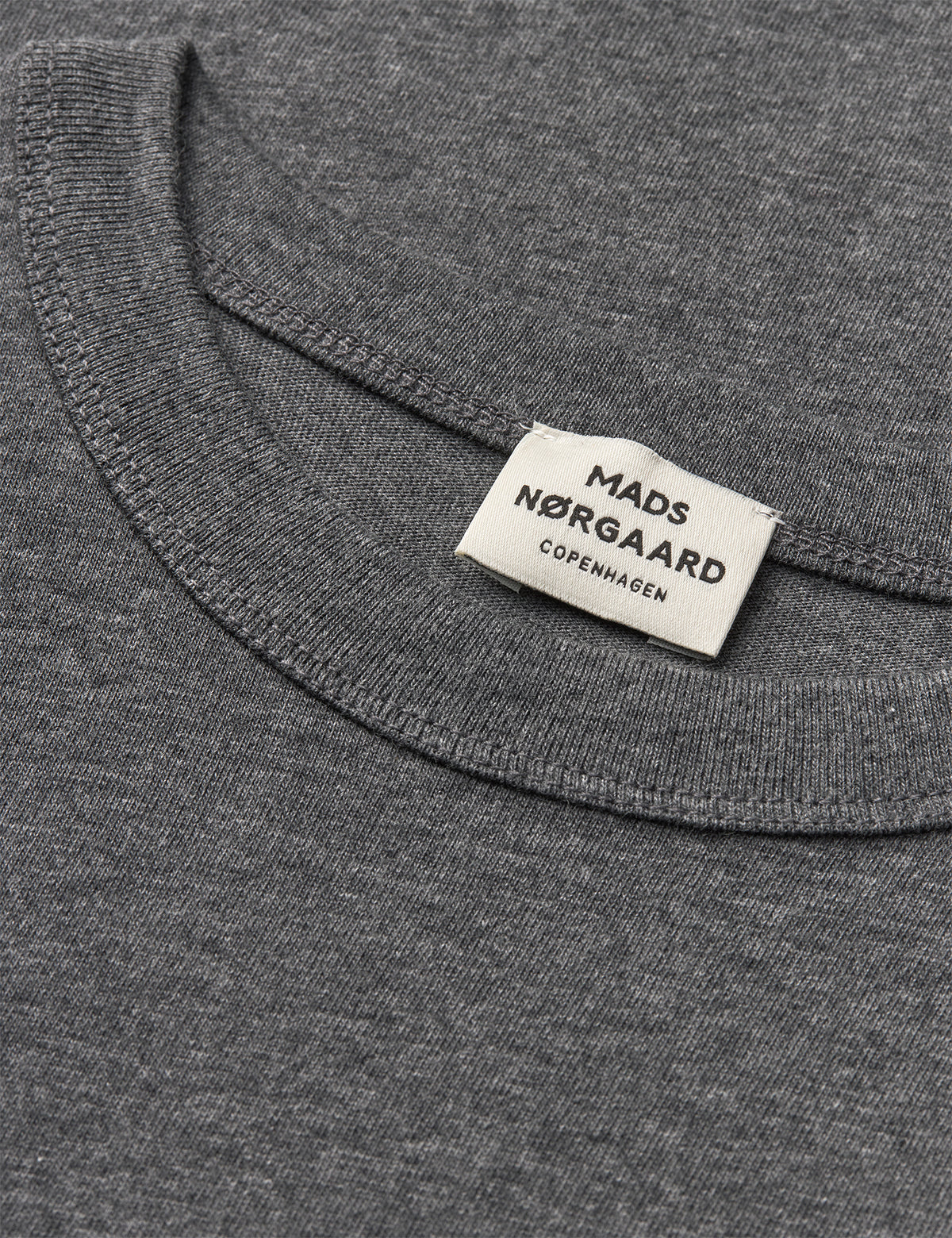 Cotton Jersey Theo Tee, Dark Grey Melange