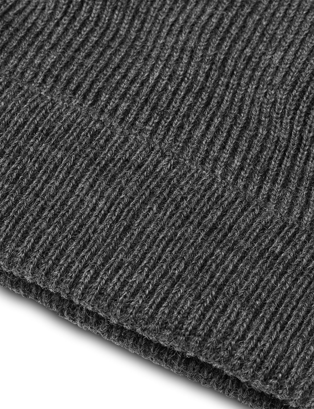 Wool Ask Beanie, Charcoal Melange