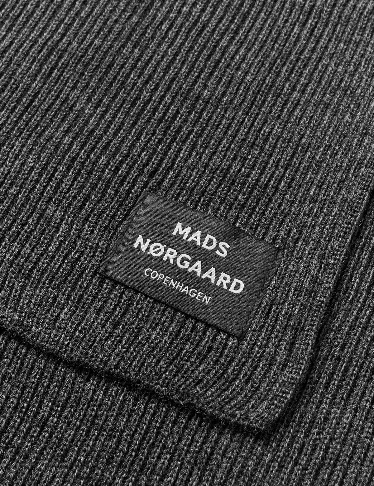 Wool Arne Scarf, Charcoal Melange