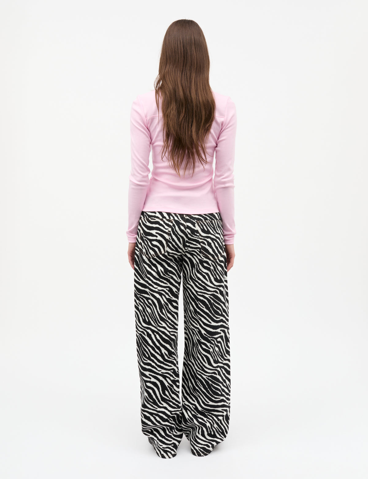 Mock Twill Christel AOP Jeans, Zebra