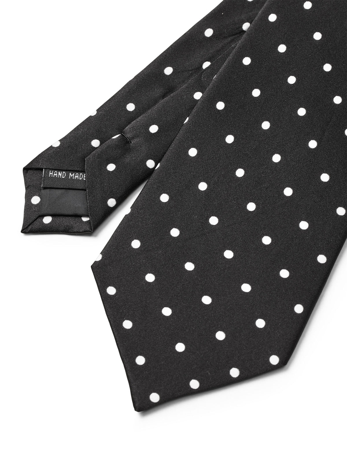 Night Silk Roxy Tie, Black/White Dot