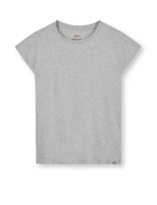 Organic Jersey Teasy Tee FAV, Light Grey Melange