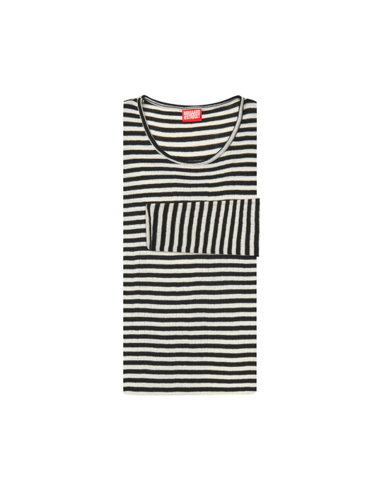 101 Wool, Black/Ecru Stripe