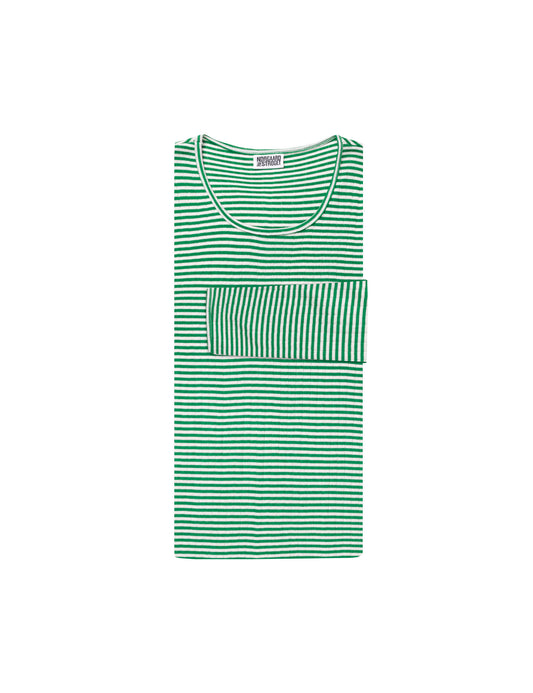 101 Fine Stripe, Green/Ecru