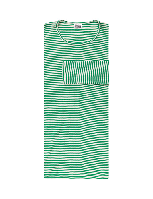 101 Fine Stripe, Green/Ecru