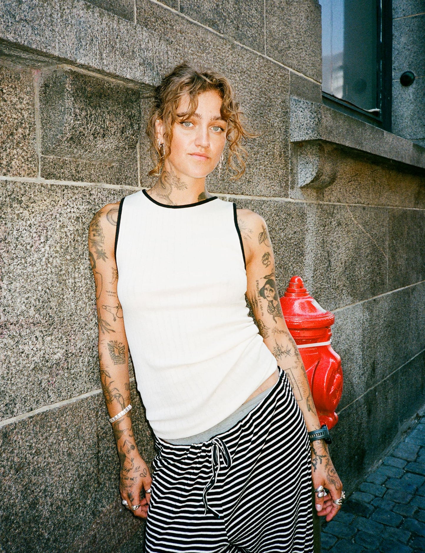 NPS Nova Pants NPS Stripes, Black/Ecru