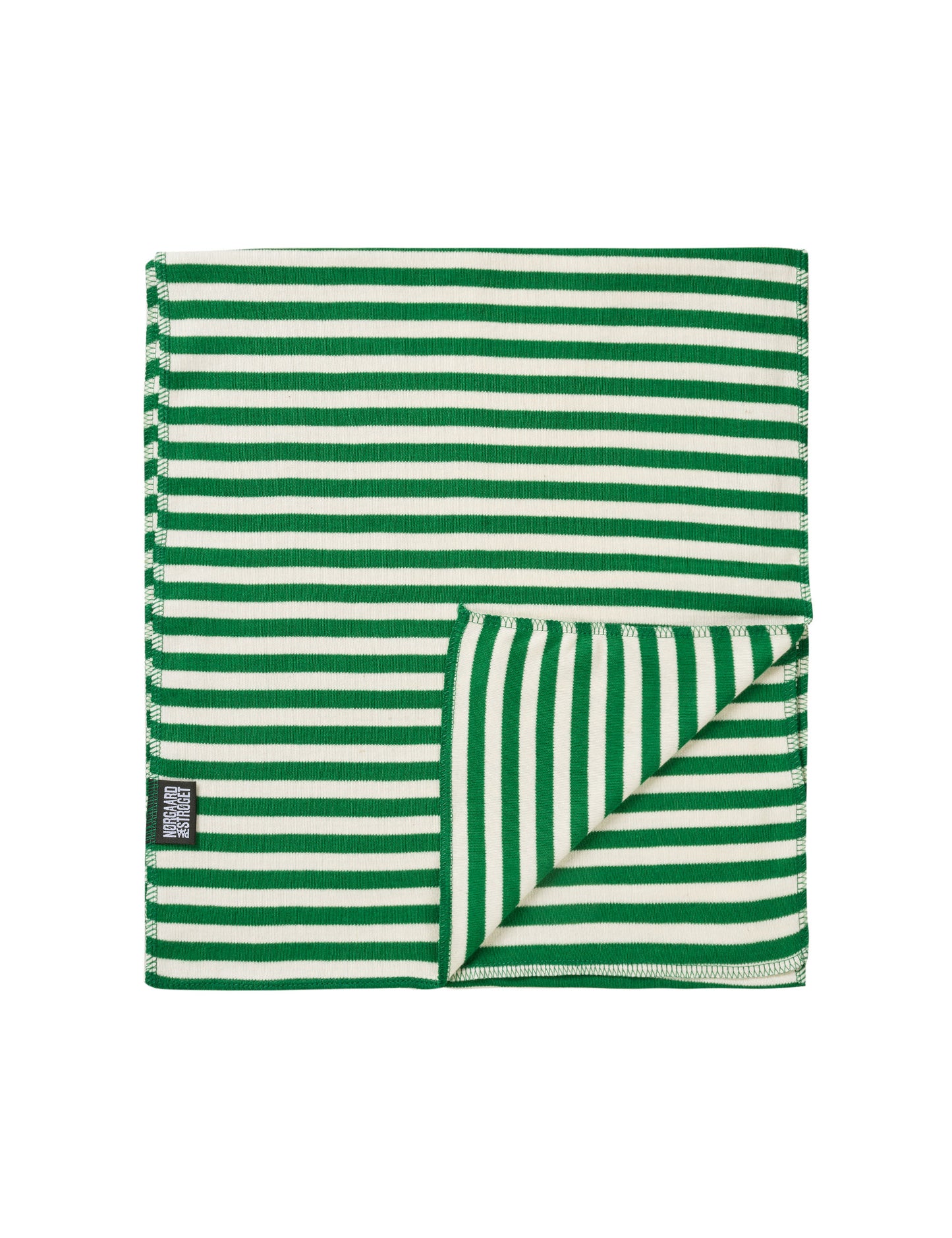 NPS Scarf Interlock, Green/Ecru