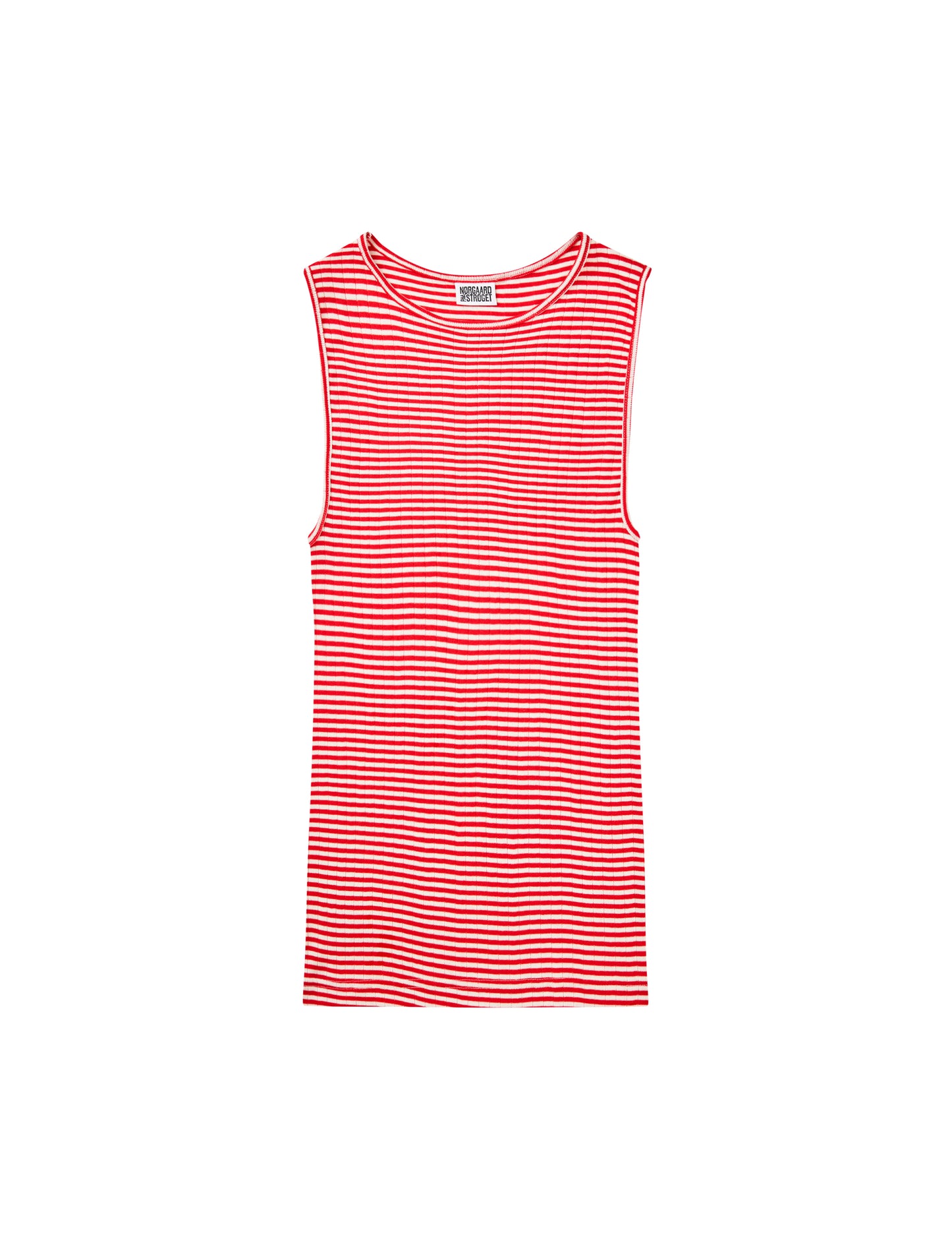 NPS Tank Top Fine Stripe, Red/Ecru