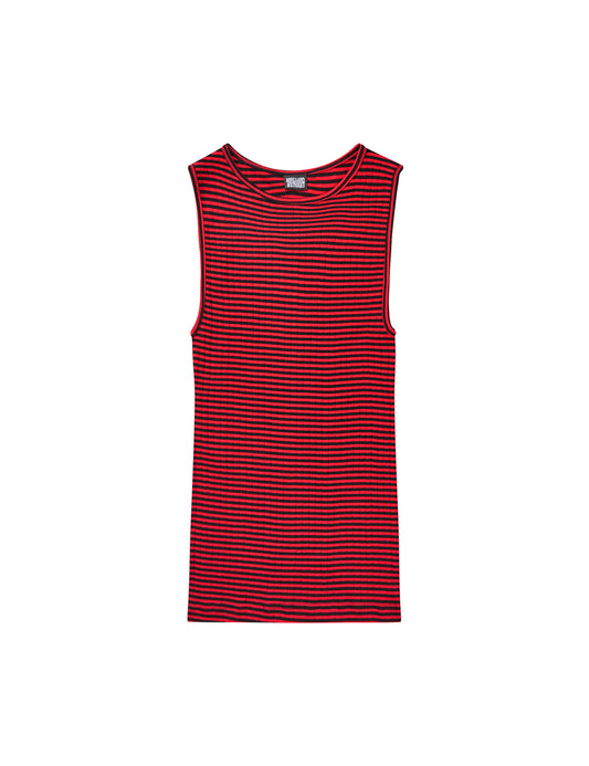 NPS Tank Top Fine Stripe, Black/Red