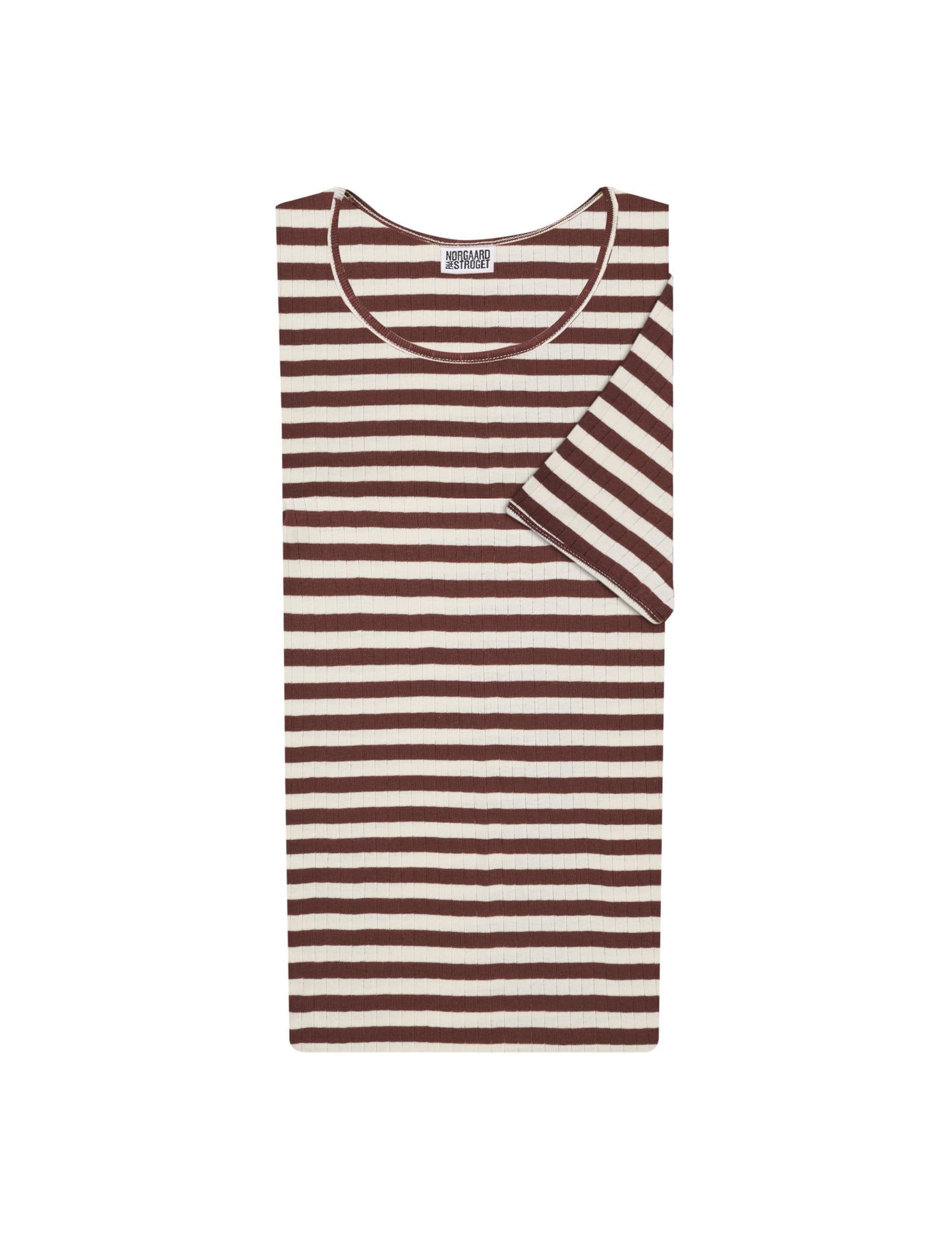 101 Short Sleeve Broadway, Brown/Ecru