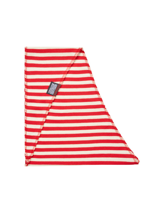 NPS Scarf Triangle, Red/Ecru