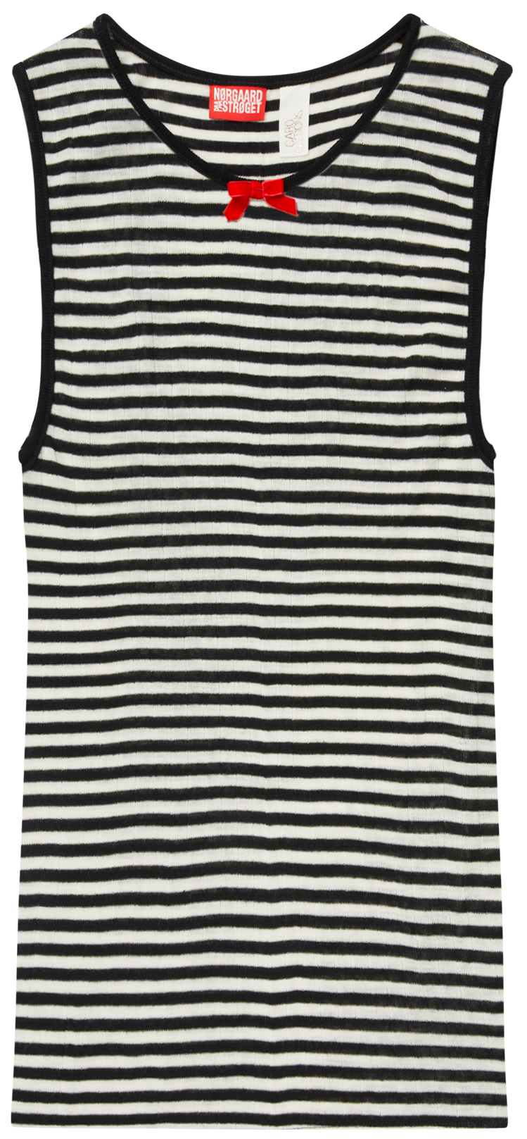 NPS Tank Top Wool Caro Editions, Black/Ecru Stripe