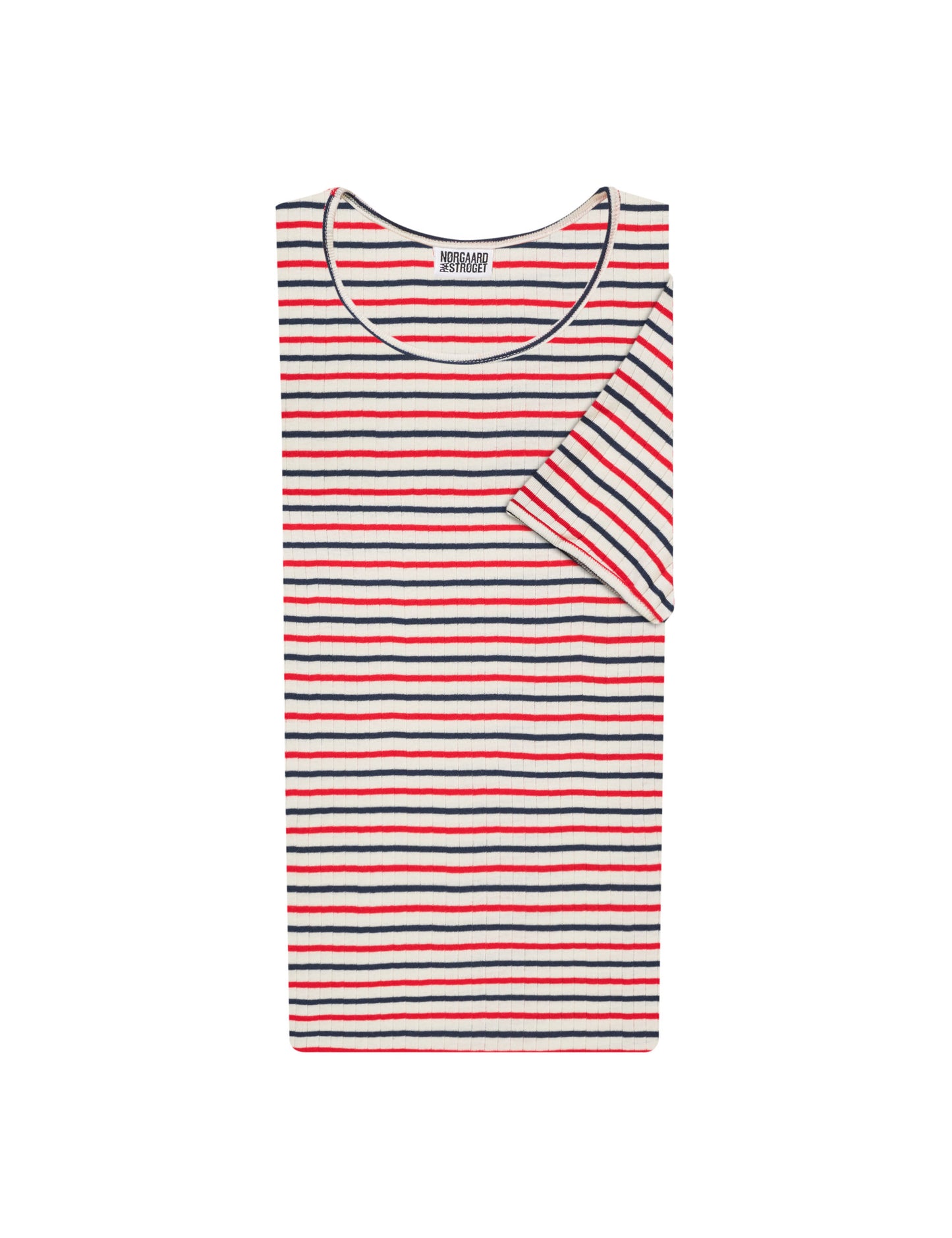 101 Short Sleeve Tricolore, Ecru/Red/Marine