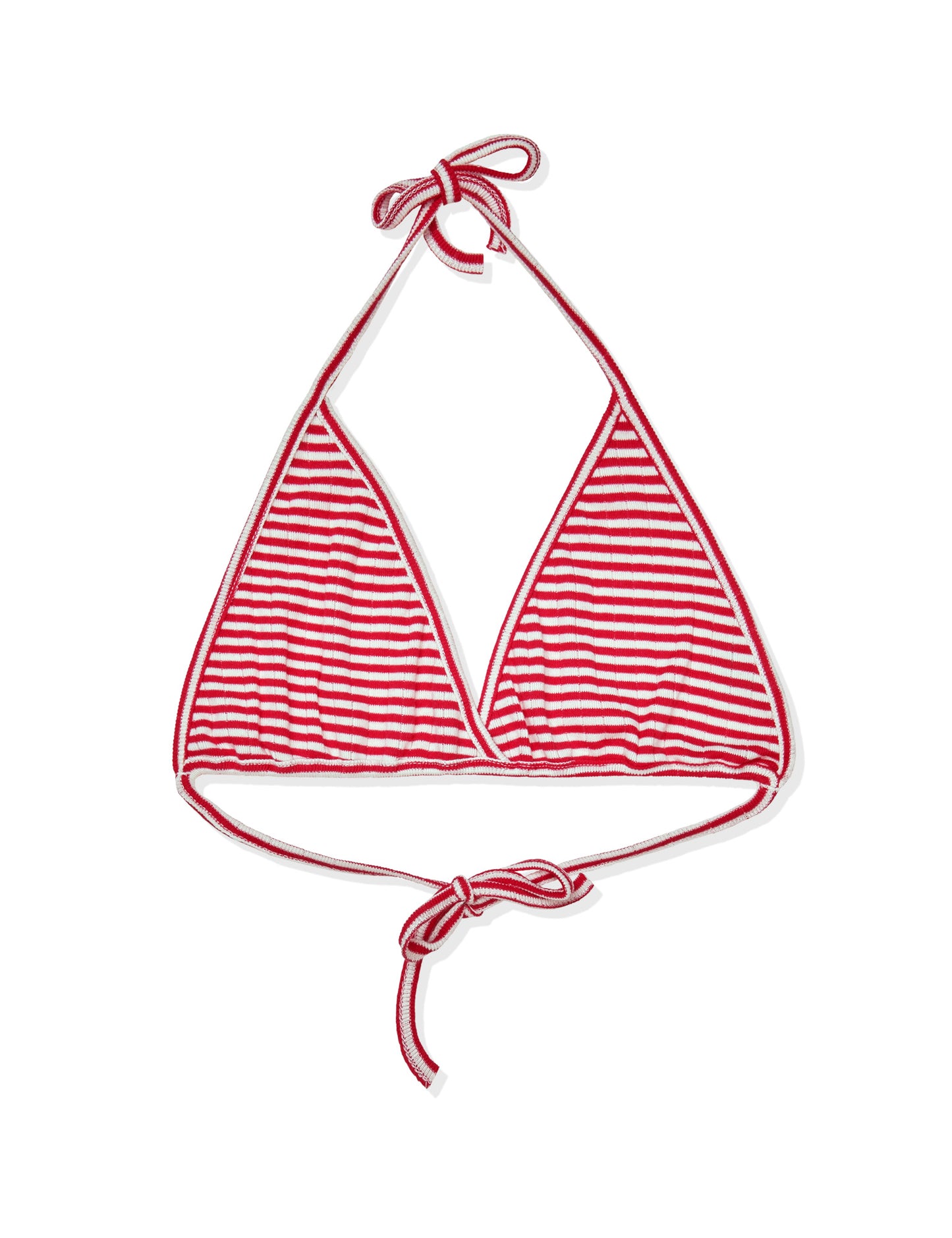 NPS Bikini Top, Red/Ecru