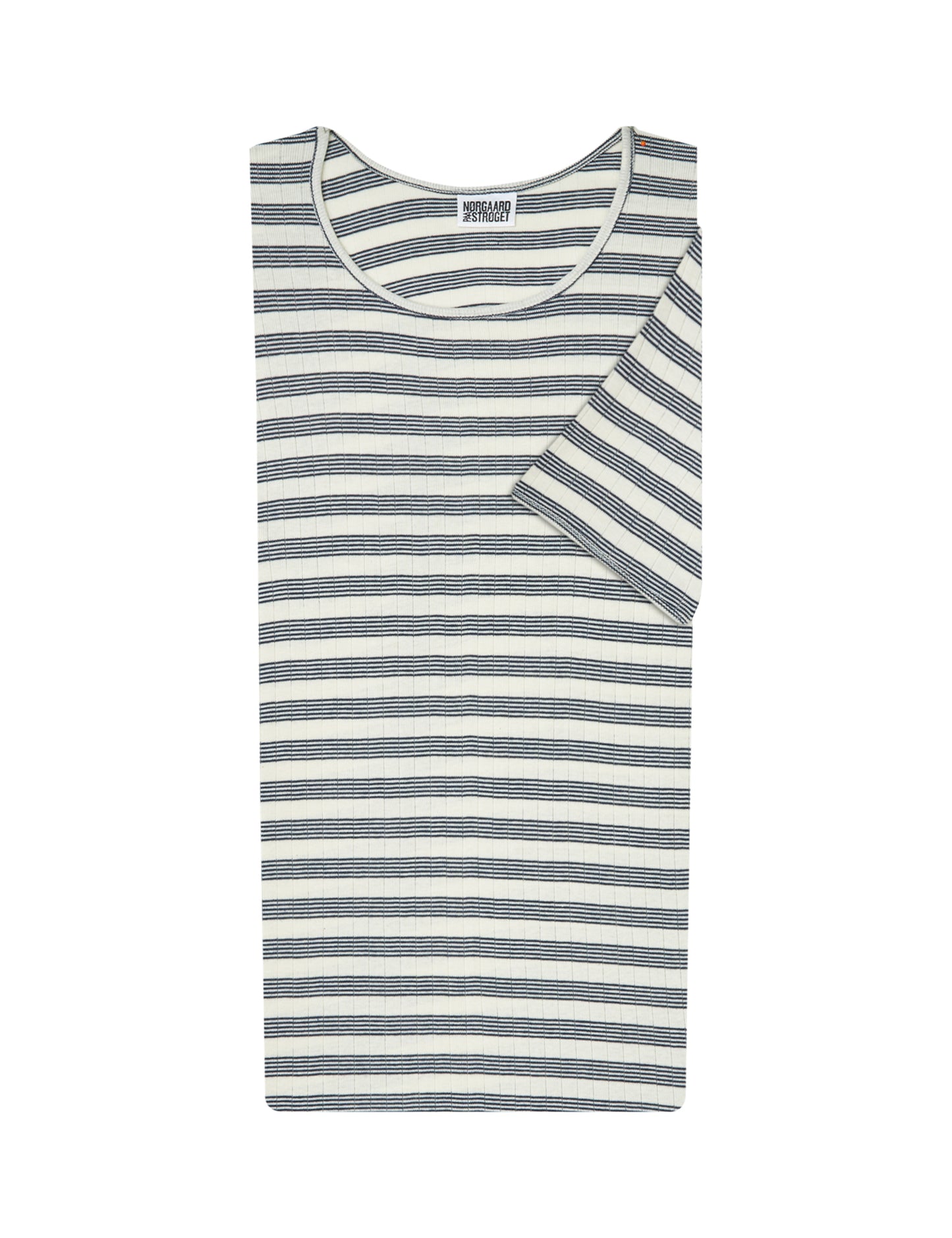 101 Short Sleeve BW Stripe, Ecru/Marine