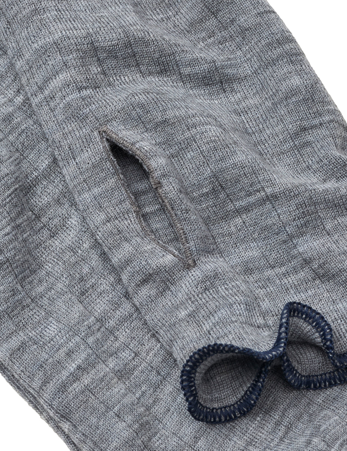 NPS x ELLE Wristwarmer Wool, Grey Mel/Marine