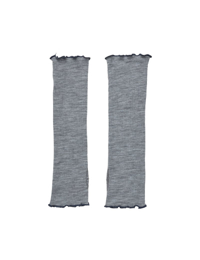 NPS x ELLE Wristwarmer Wool, Grey Mel/Marine