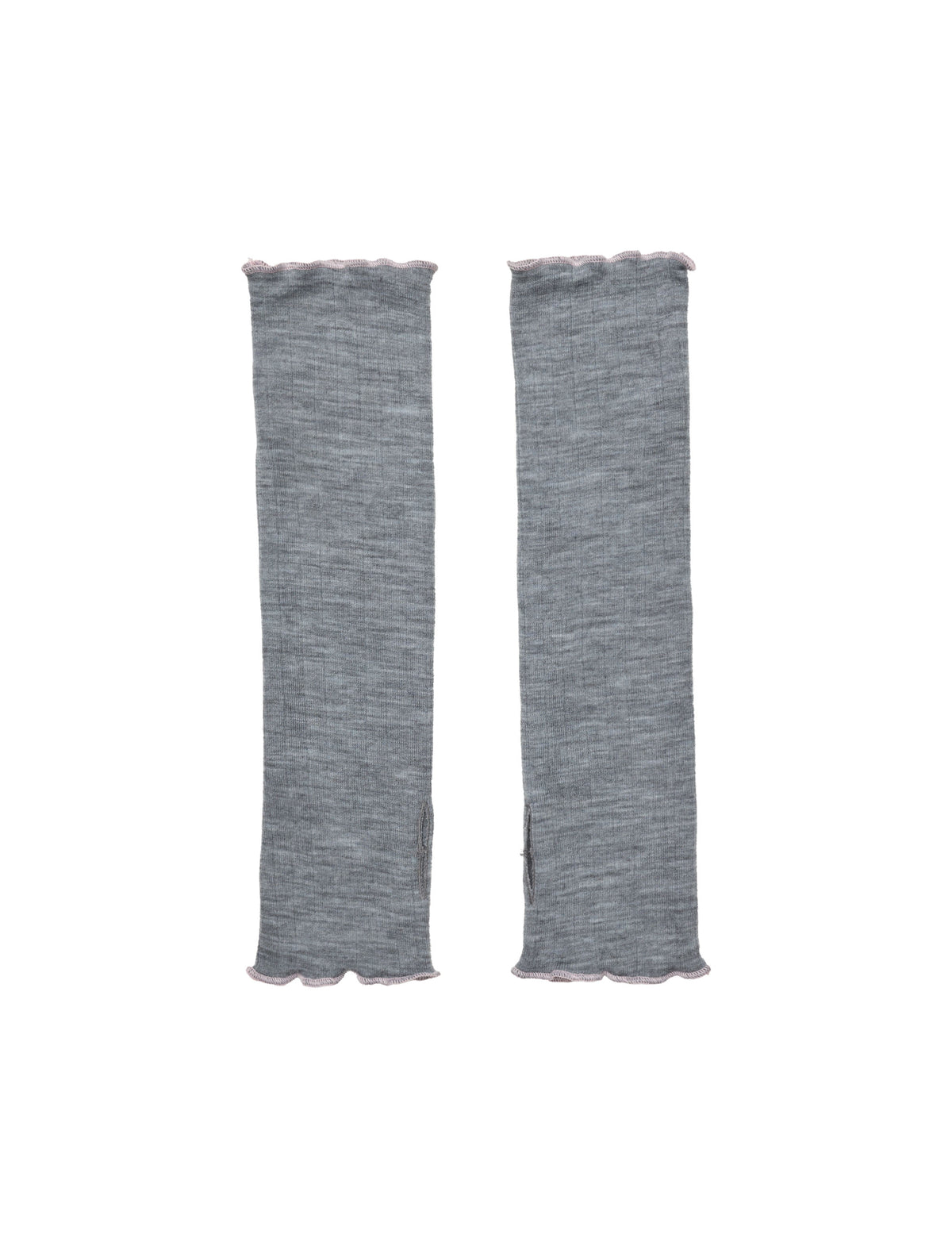 NPS x ELLE Wristwarmer Wool, Grey Mel/Rose