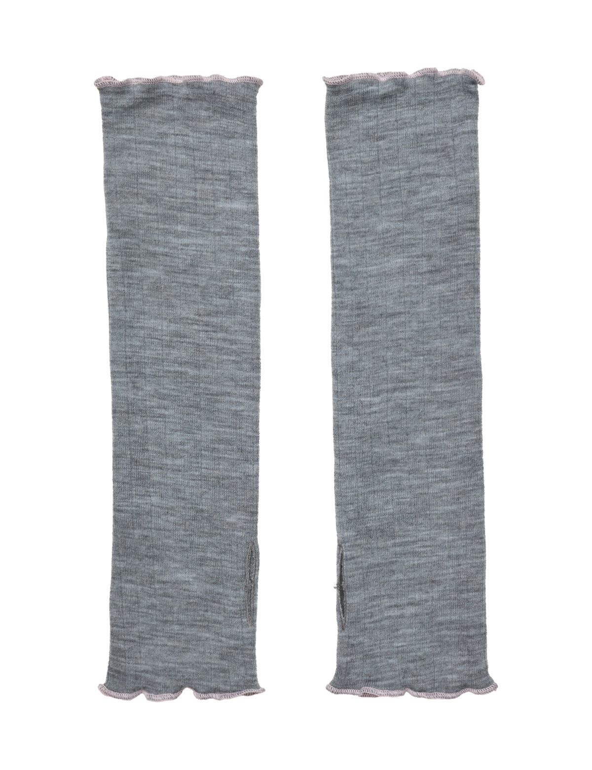 NPS x ELLE Wristwarmer Wool, Grey Mel/Rose