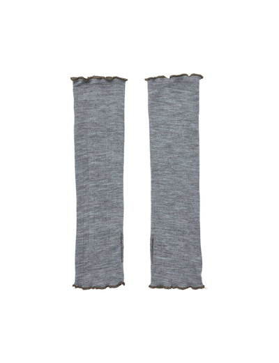 ELLE Wristwarmer Wool, Grey Mel/Capers