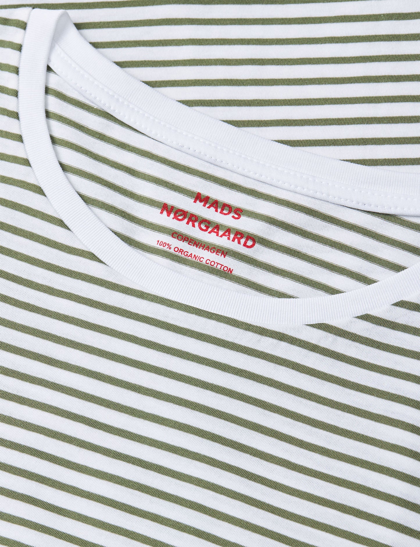 Fine Jersey Stripe Teasy Tee FAV, Four Leaf Clover/Brilliant Whi