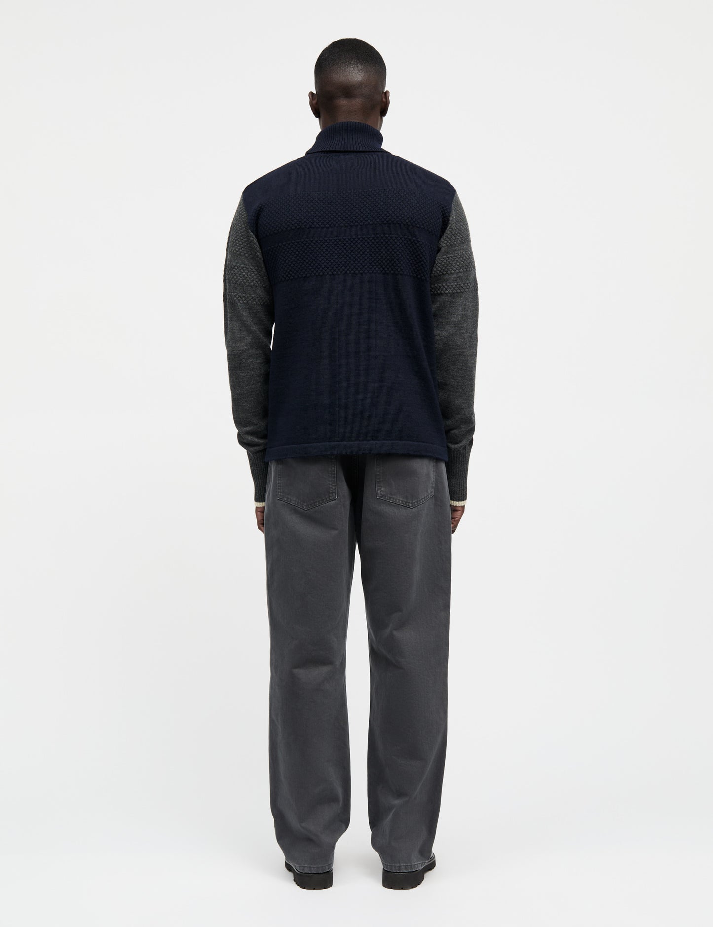 Wool Klemens Knit, Parisian Night/Charcoal Melang