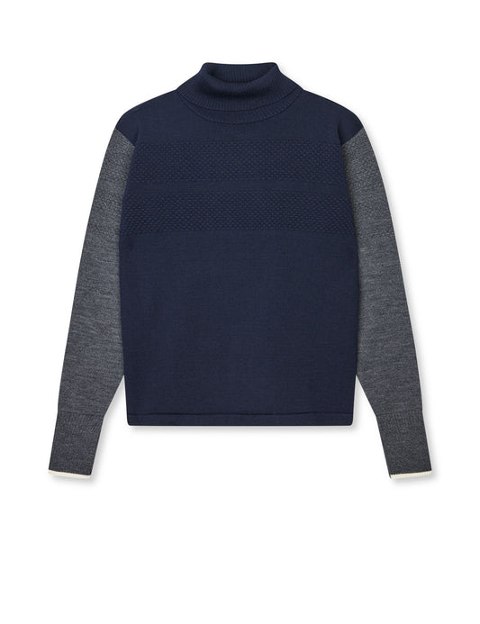 Wool Klemens Knit, Parisian Night/Charcoal Melang