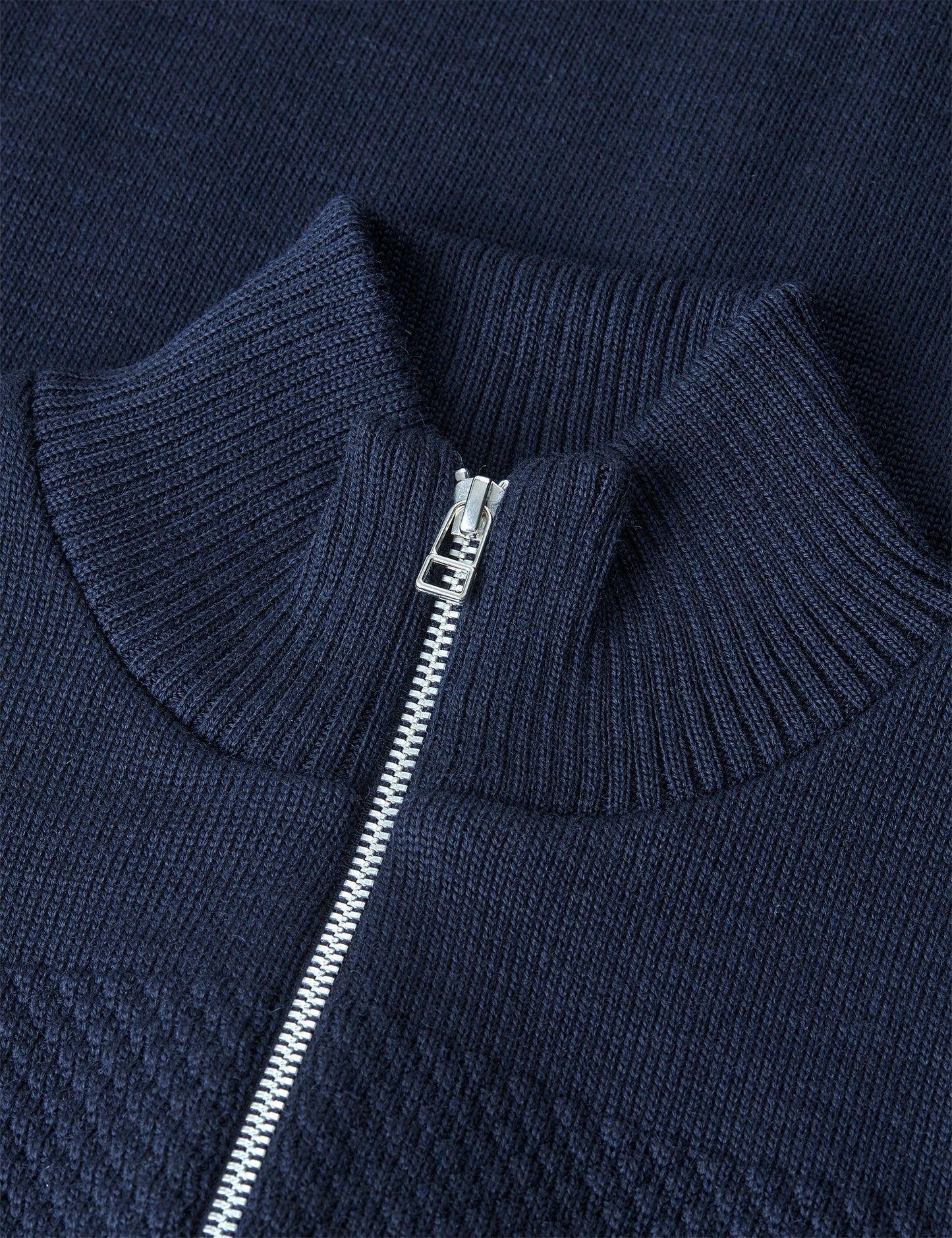 Wool Klemens Zip Knit, Sky Captain