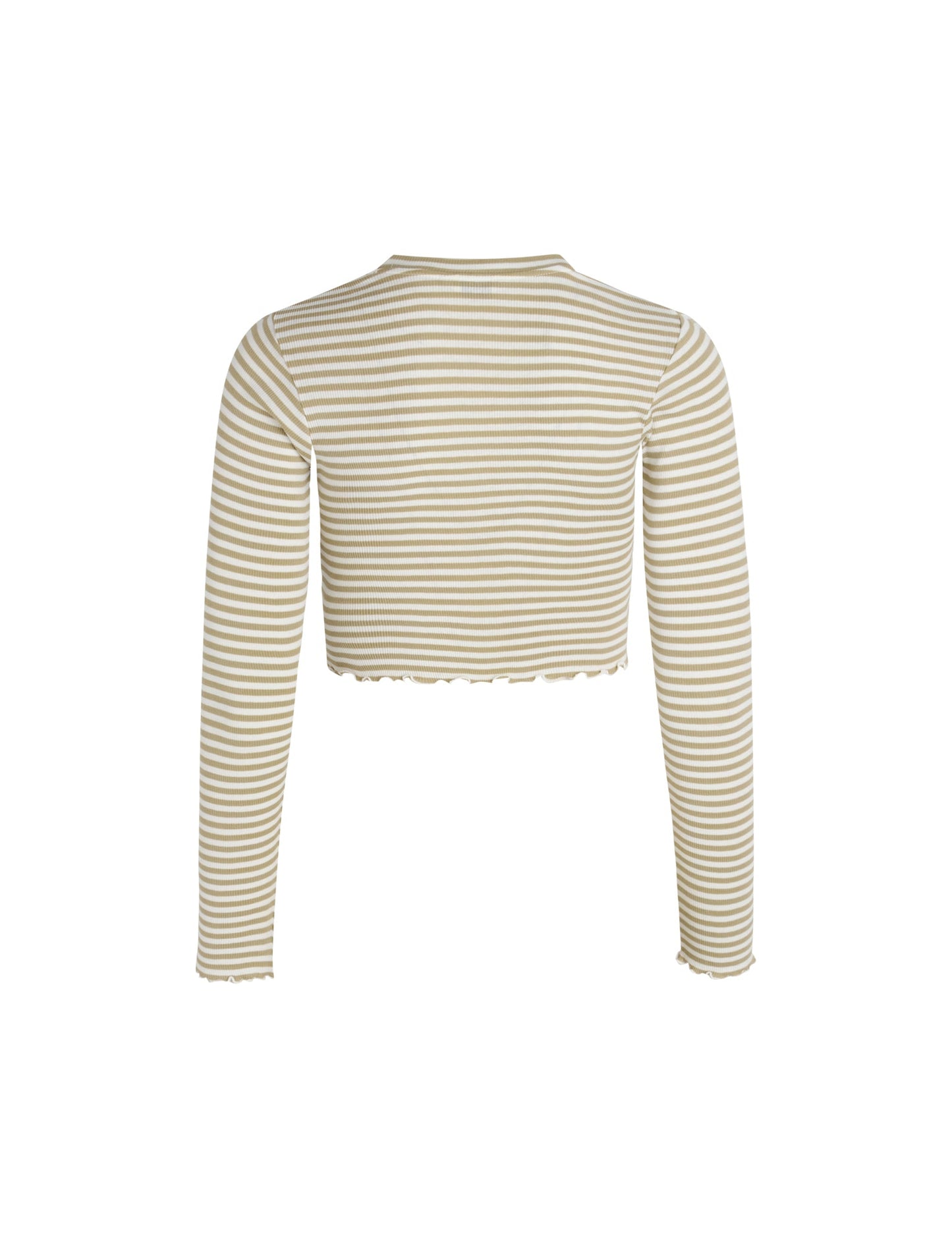 2x2 Cotton Stripe Tira Top, Elm/White