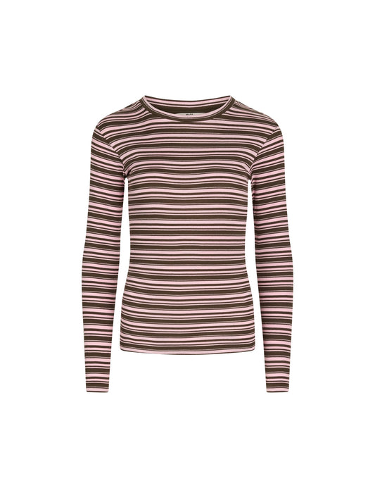 2x2 Cotton Stripe Tuba Top,  Pink Lavender/Wren