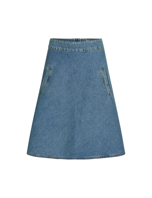 Organic Blue Stelly  Skirt,  Vintage Blue