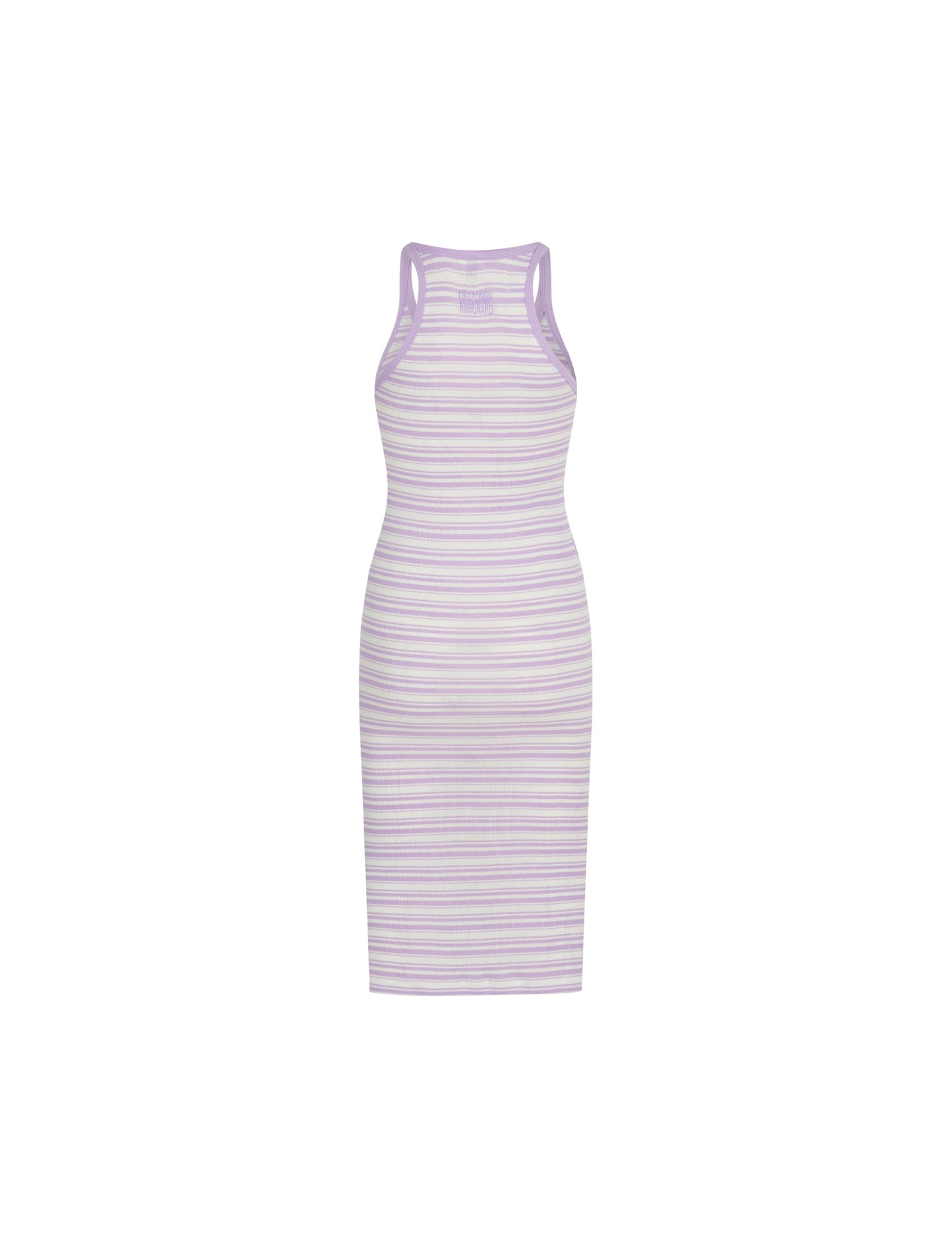 2x2 Cotton Stripe Carina Dress,  White Alyssum / Lavendula