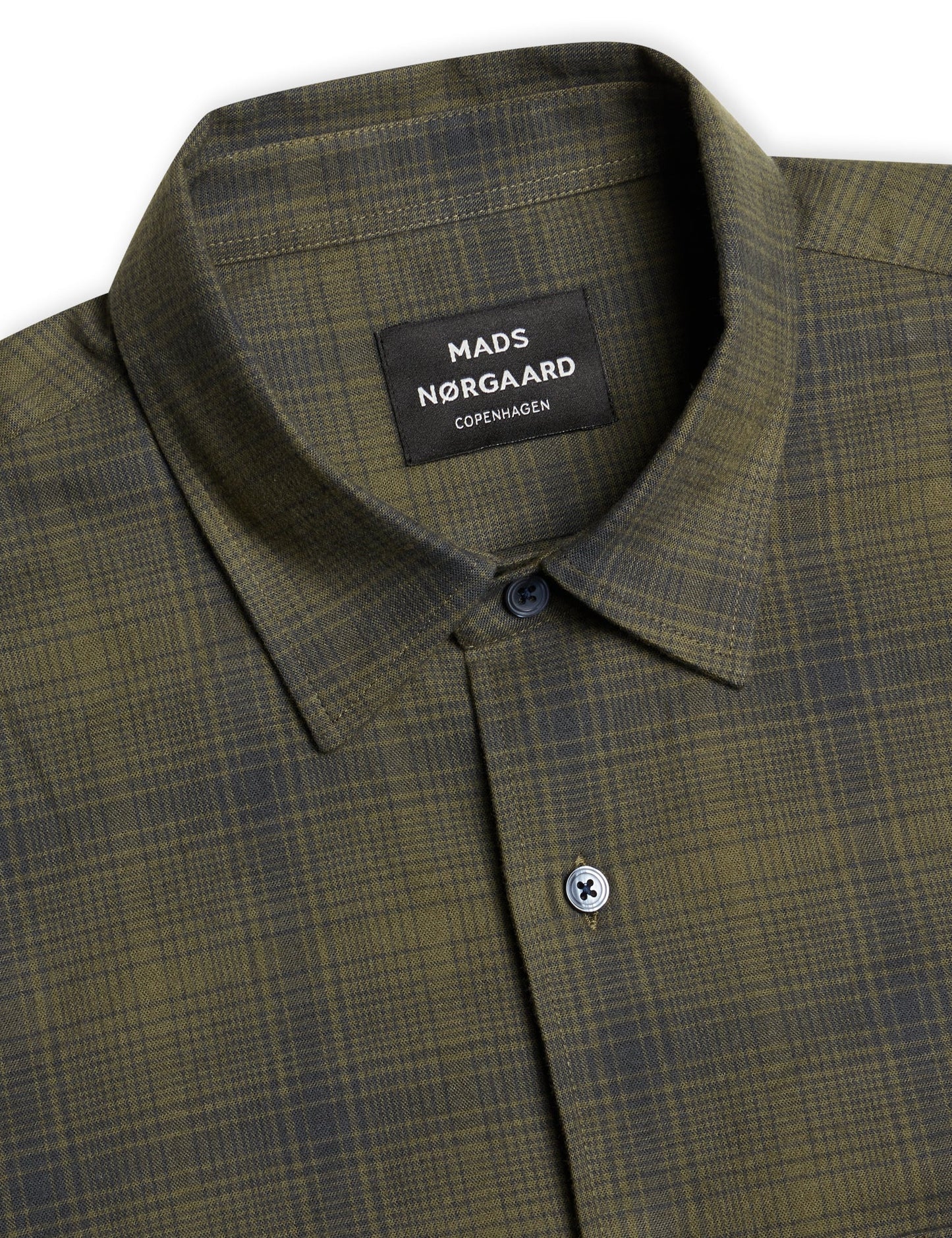 Cotton Flannel Malte Shirt,  Grape Leaf Check