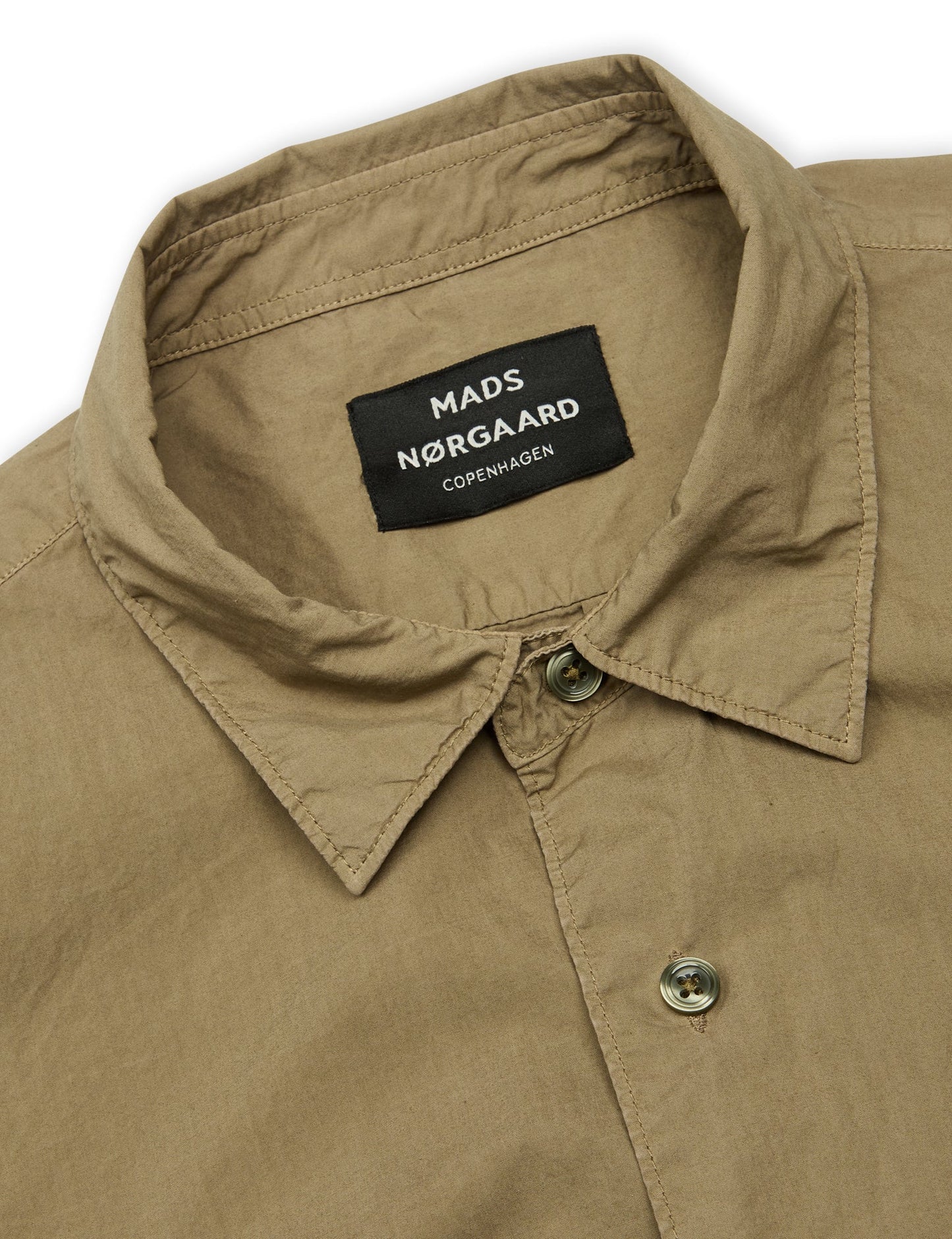 Cotton Poplin Malte Shirt,  Dusky Green