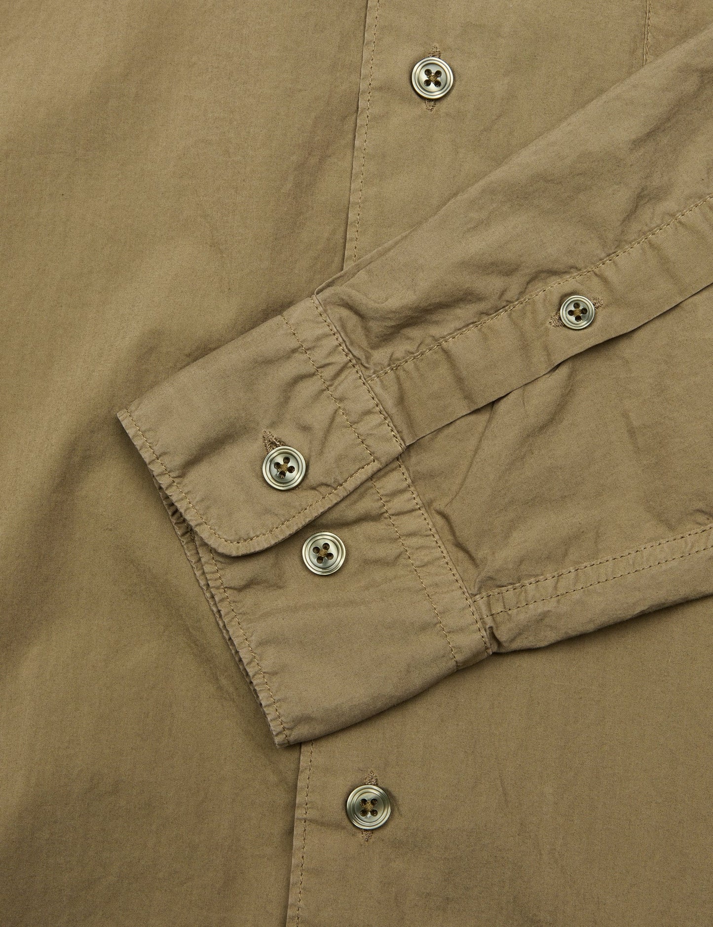 Cotton Poplin Malte Shirt,  Dusky Green