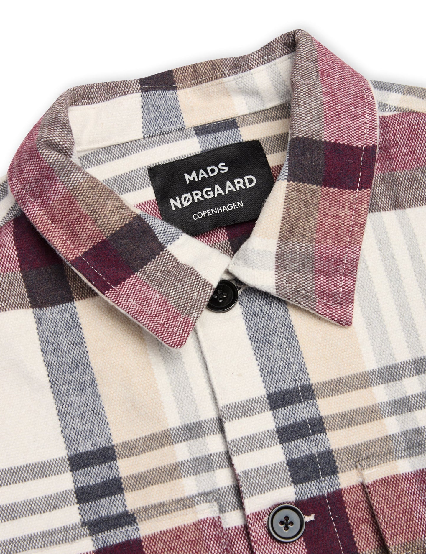 Heavy Brushed Mark Shirt,  Navy/Ecru Check