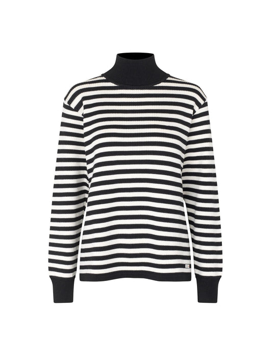 Sailor Wool Dane Sweater,  Black / White Alyssum