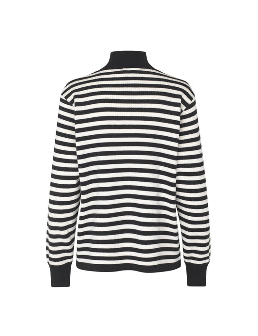 Sailor Wool Dane Sweater,  Black / White Alyssum
