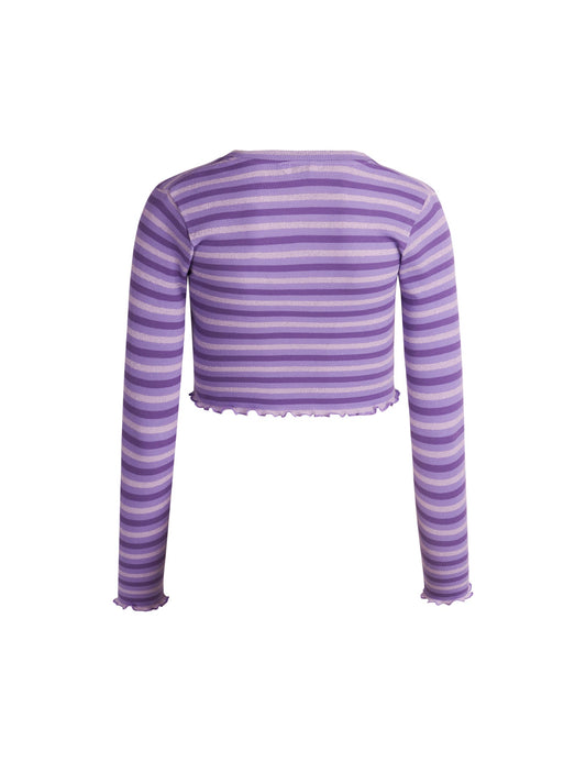 2x2 Lurex Stripe Tira Top,  2x2 Stripe/Paisley Purple