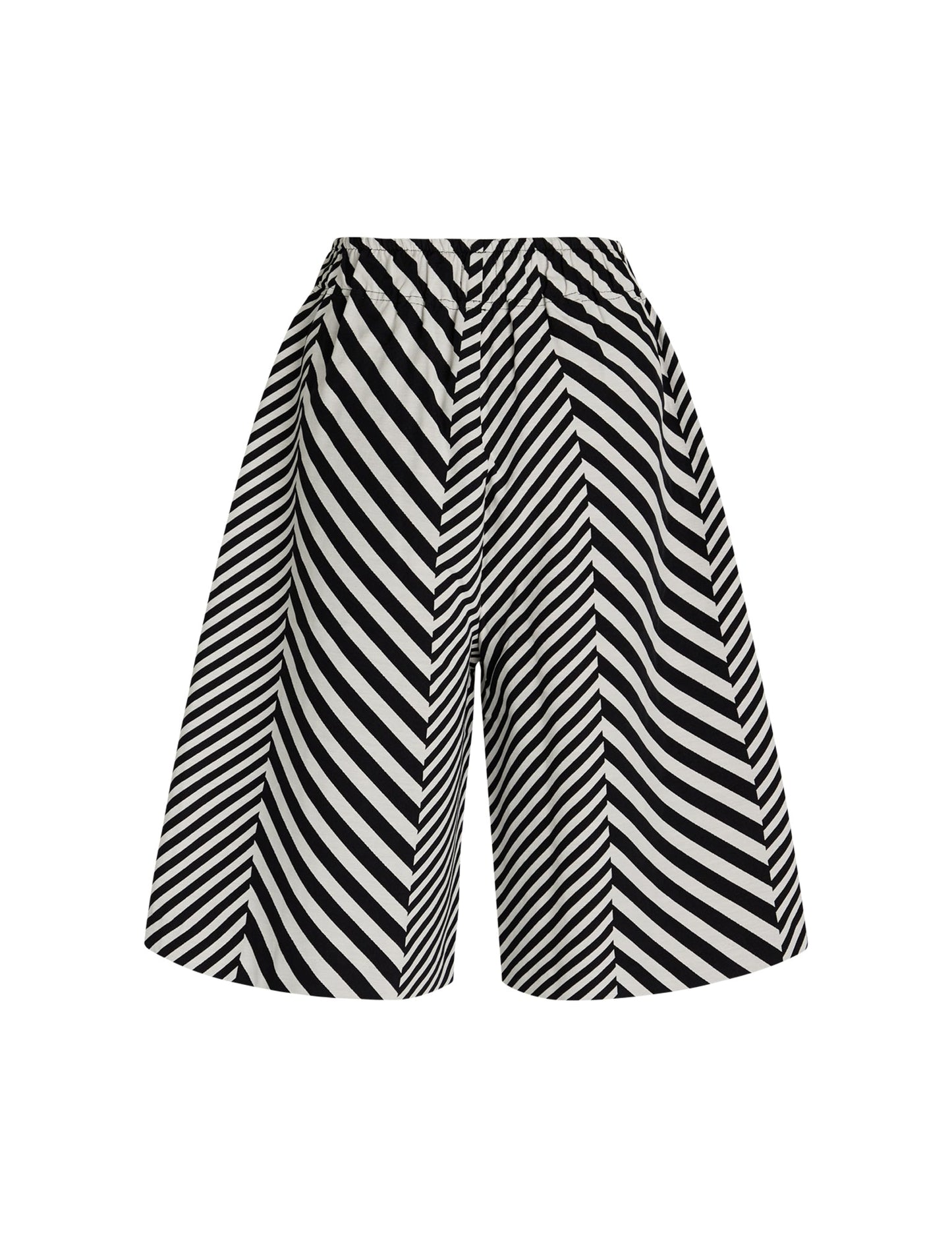 Mix Stripe Lilja Shorts,  Black/Cloud Dancer