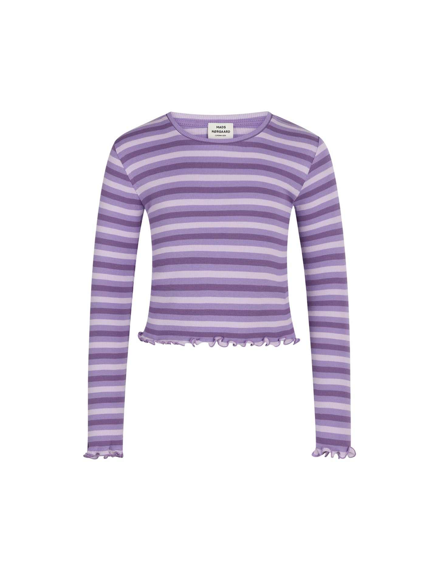 2x2 Cotton Stripe Tirina Top,  2x2 Stripe/Paisley Purple