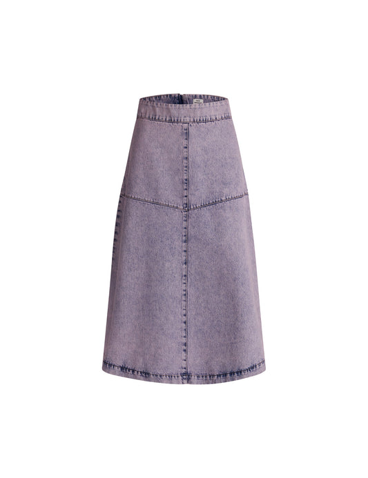 Color Denim Lunar Skirt,  Vintage Purple