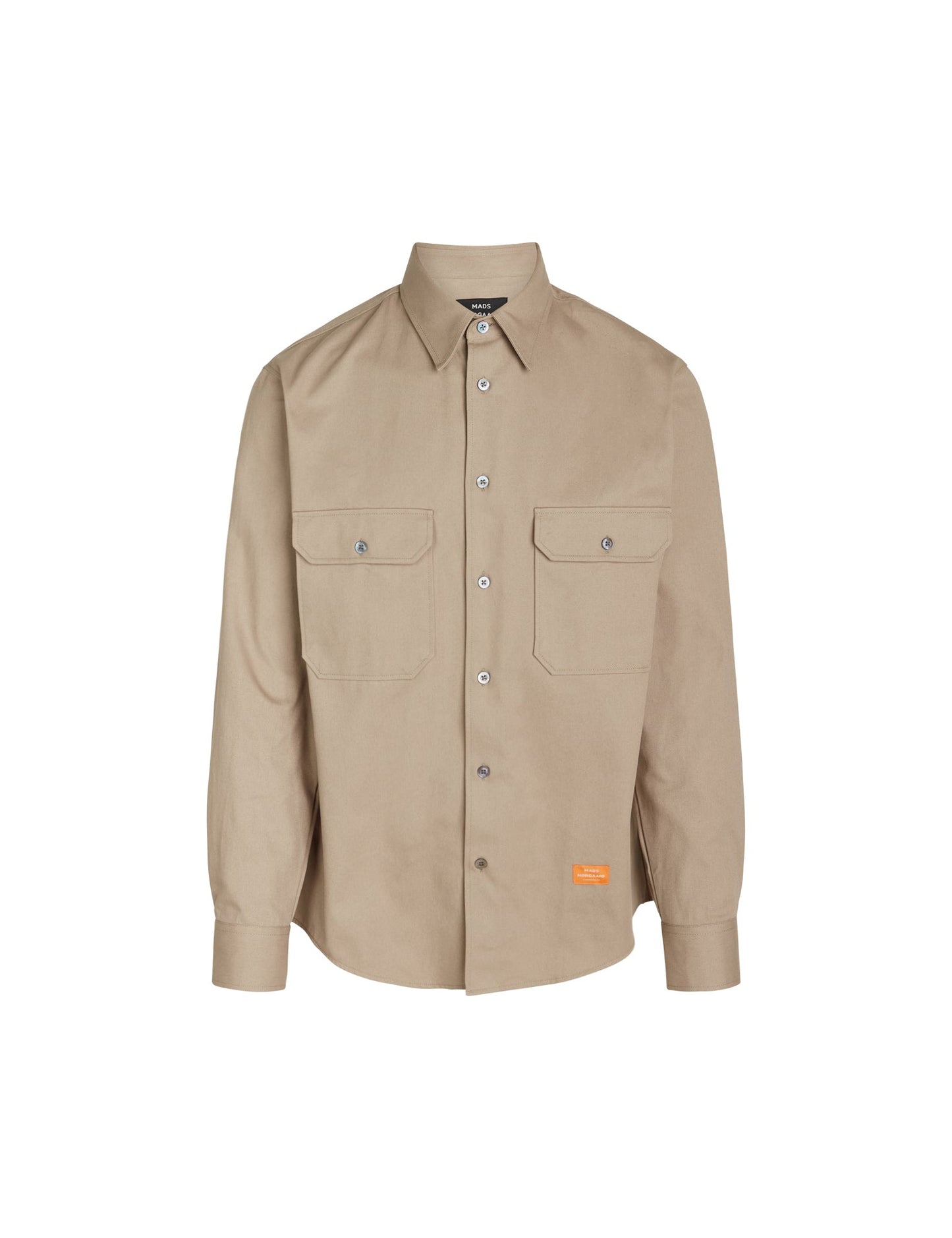 Crisp Twill Storm Work Shirt, Vintage Khaki