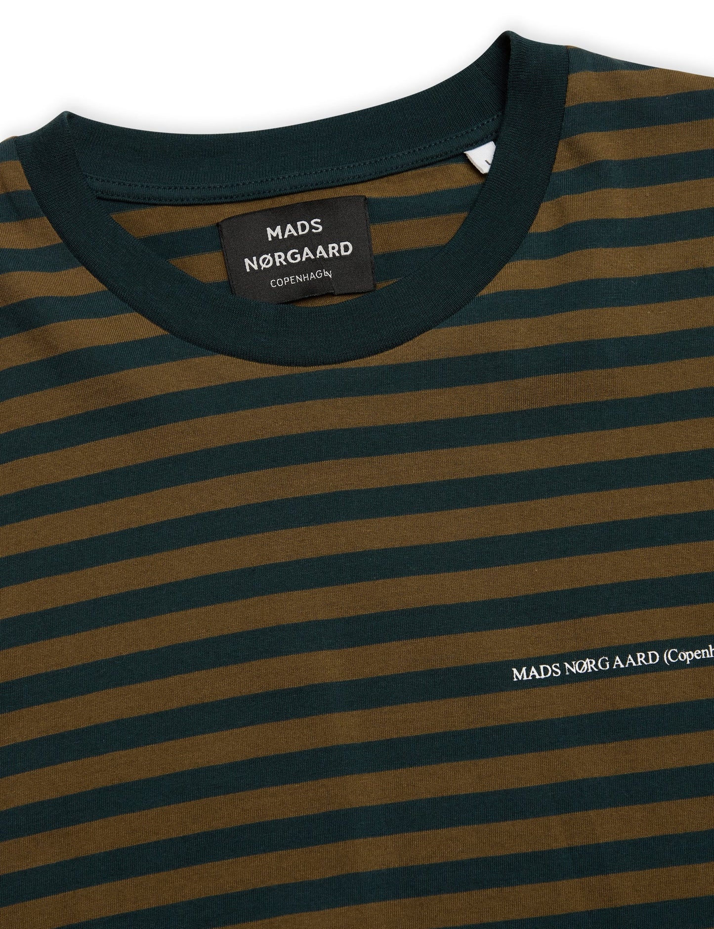 Organic Twin S Stripe  Logo Tee,  Magical Forest/Beech