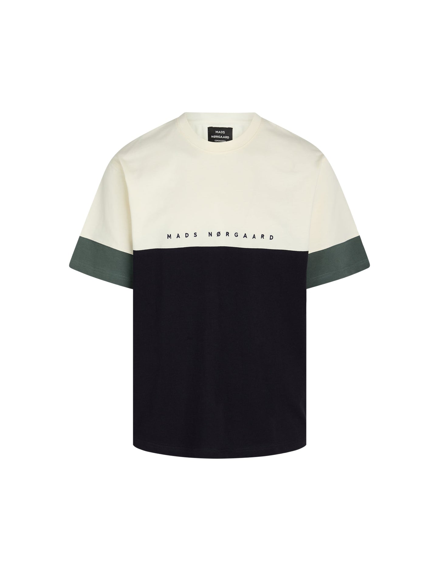 Combed Jersey Magnus Block Tee,  Deep Well/Vanilla Ice/Balsam G