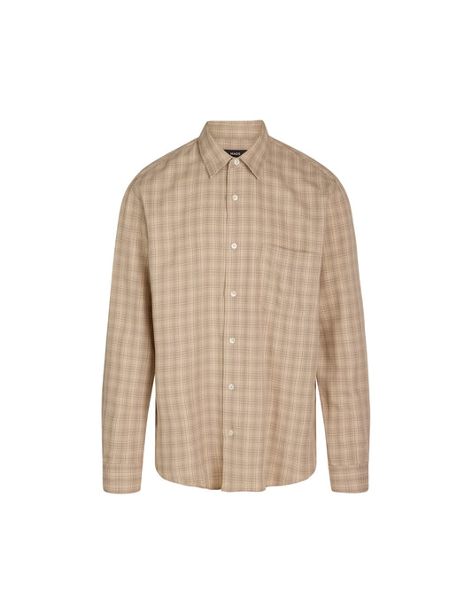 Summer Cotton Malte Shirt,  Rainy Day/Vintage Khaki